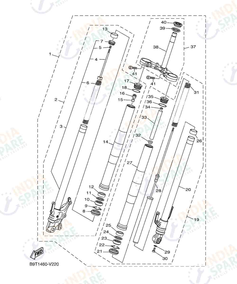 YAMAHA D772 MT 03 Series FRONT FORK